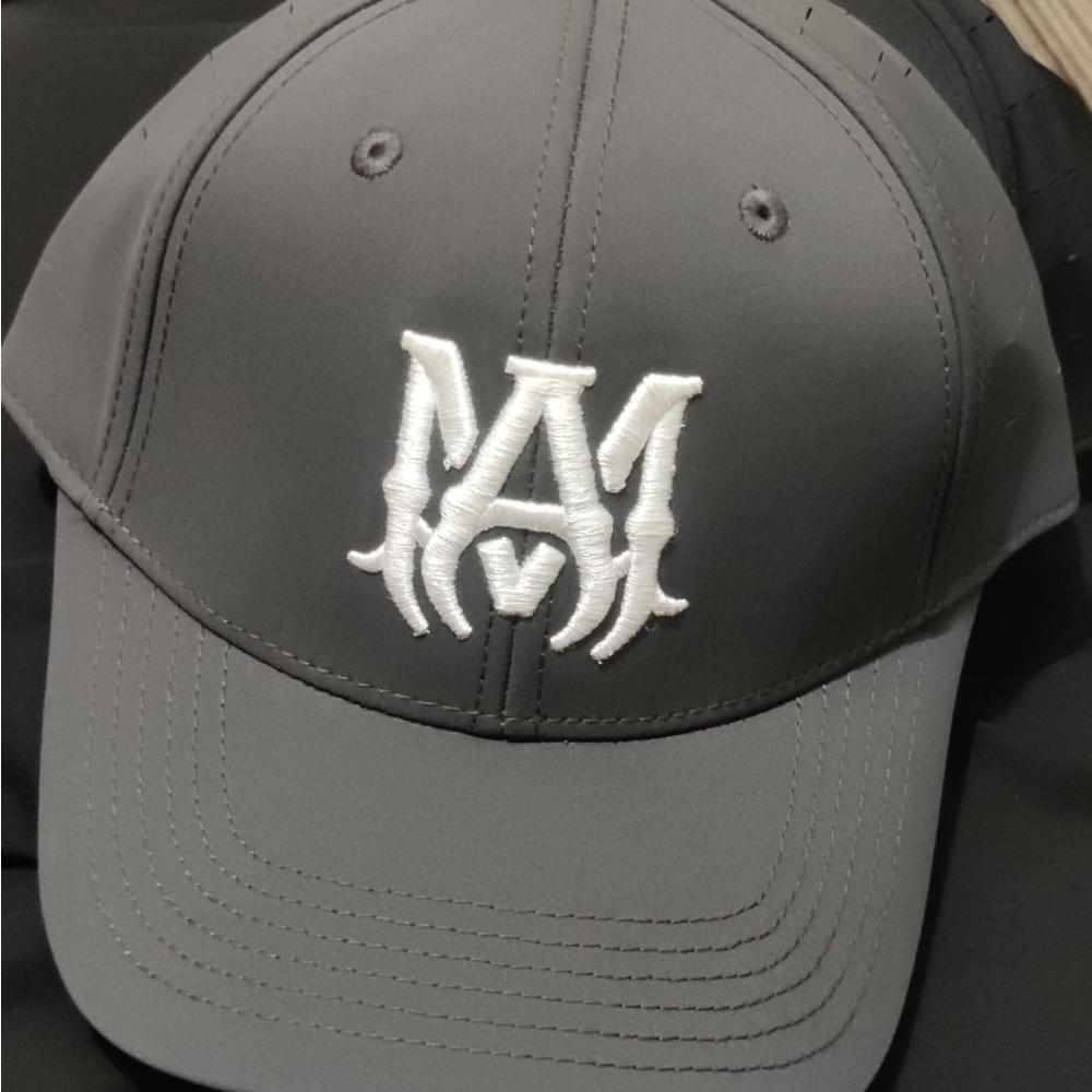 Gray Embroidered Cap